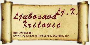 Ljubosava Krilović vizit kartica